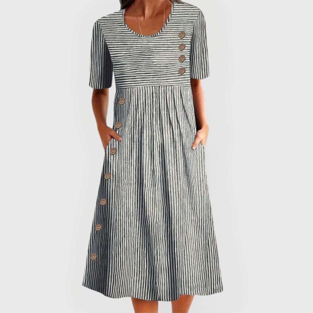 ROCÍO | VESTIDO MIDI A RAYAS