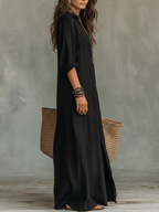 SOLE | VESTIDO LARGO Y HOLGADO CON BOTONES