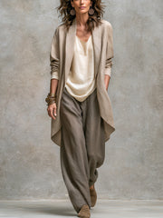 Edwina™ Three-Piece Wide-Leg Suit Set