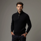 Jersey de Cachemira Aspen con Media Cremallera