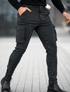 Vittorio Pantalones Slim Fit - Negro