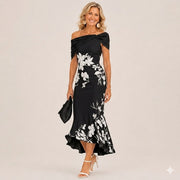 Loretta™ Floral Off-Shoulder Midi Dress