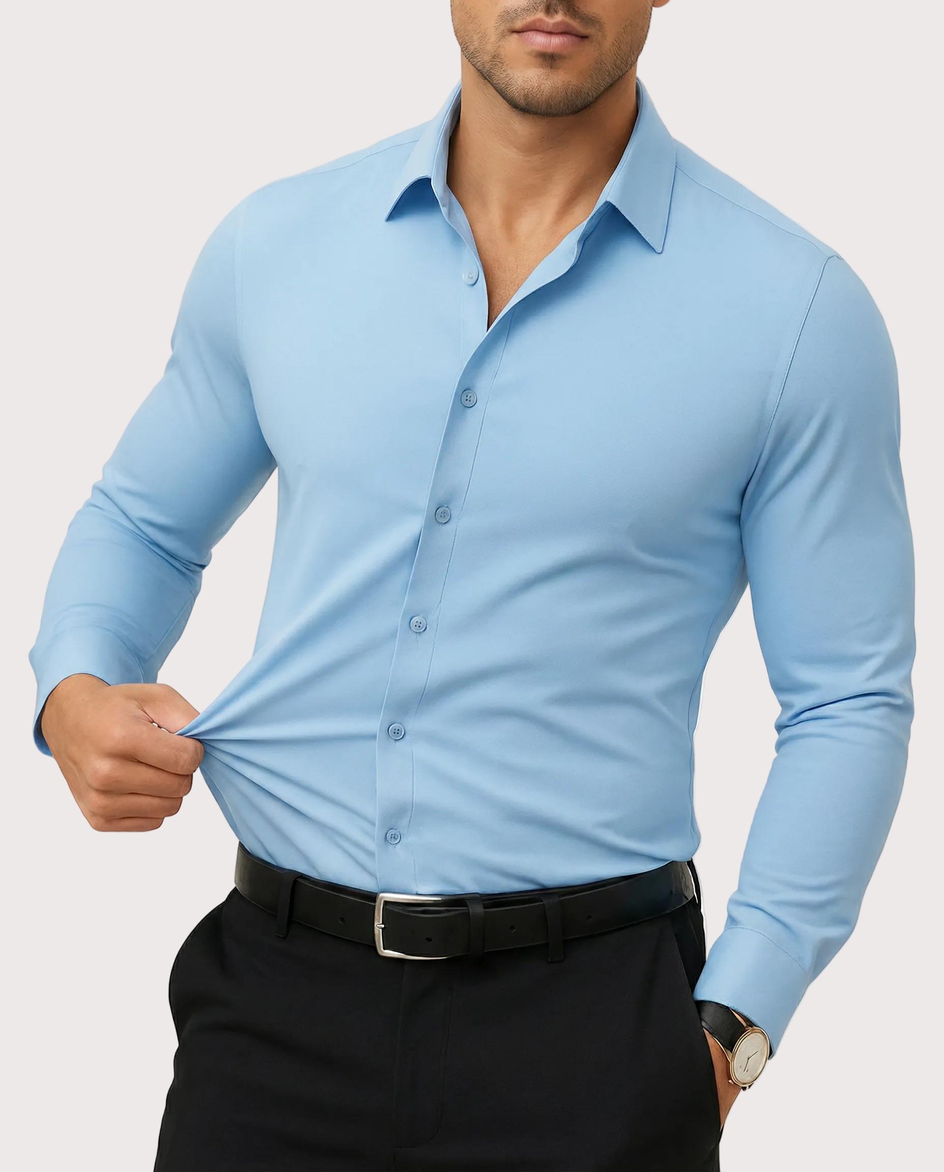 Camisa Stretch Azul (Pack de 6)