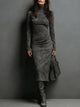 Mildred™ Elegant Suede Maxi Dress