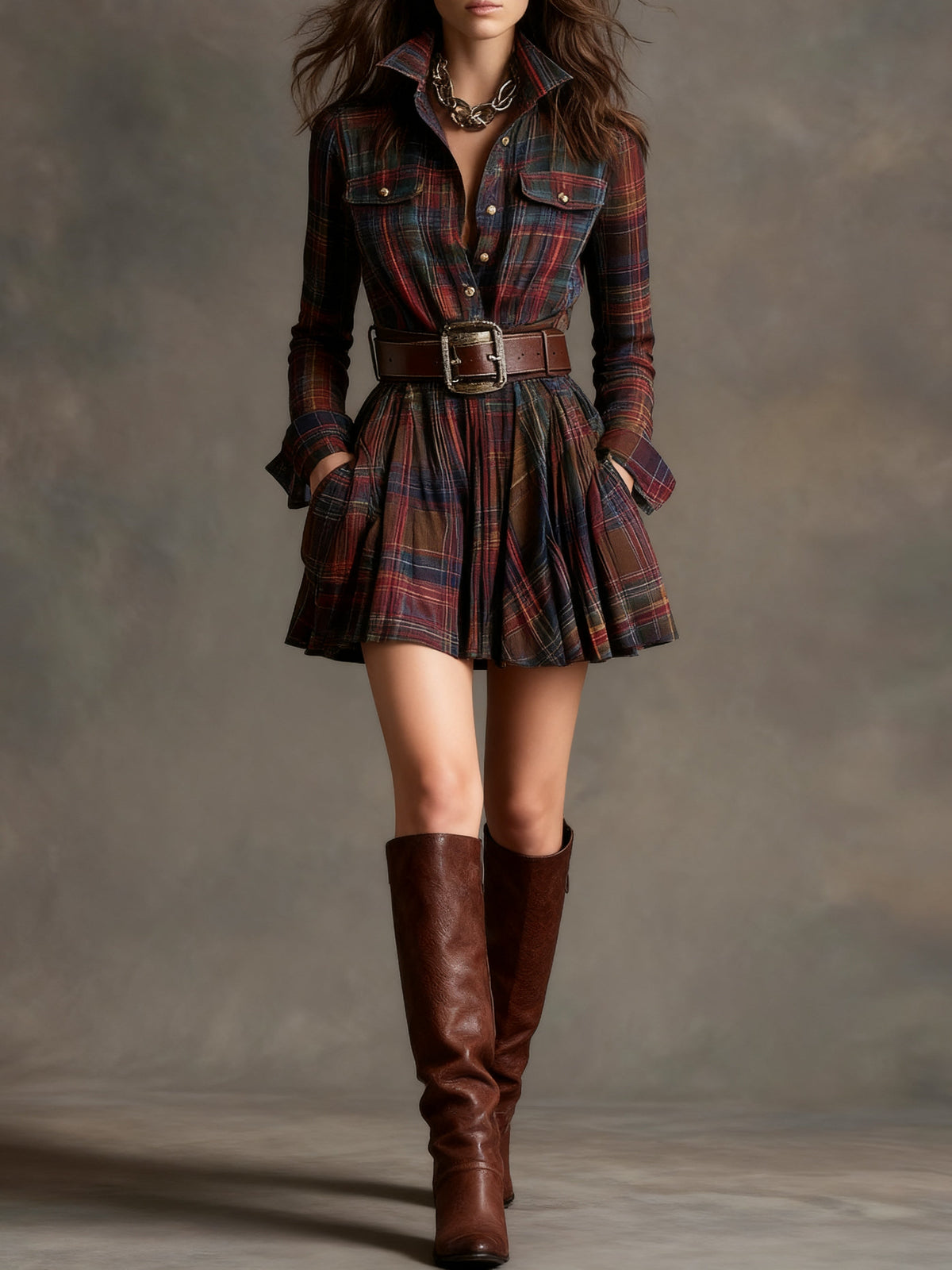 Evonne™ Vintage Mini Dress + FREE BELT