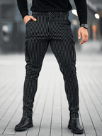 Vittorio Pantalones Slim Fit - Negro