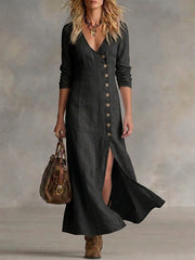 Doris™ Button-Front Maxi Dress