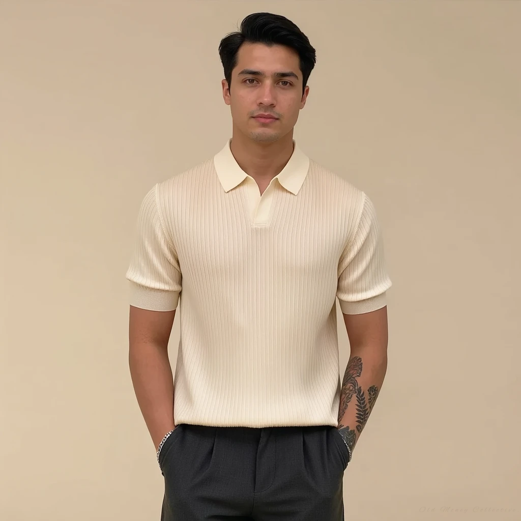 Camiseta Portofino de Algodón con Paneles Mesh