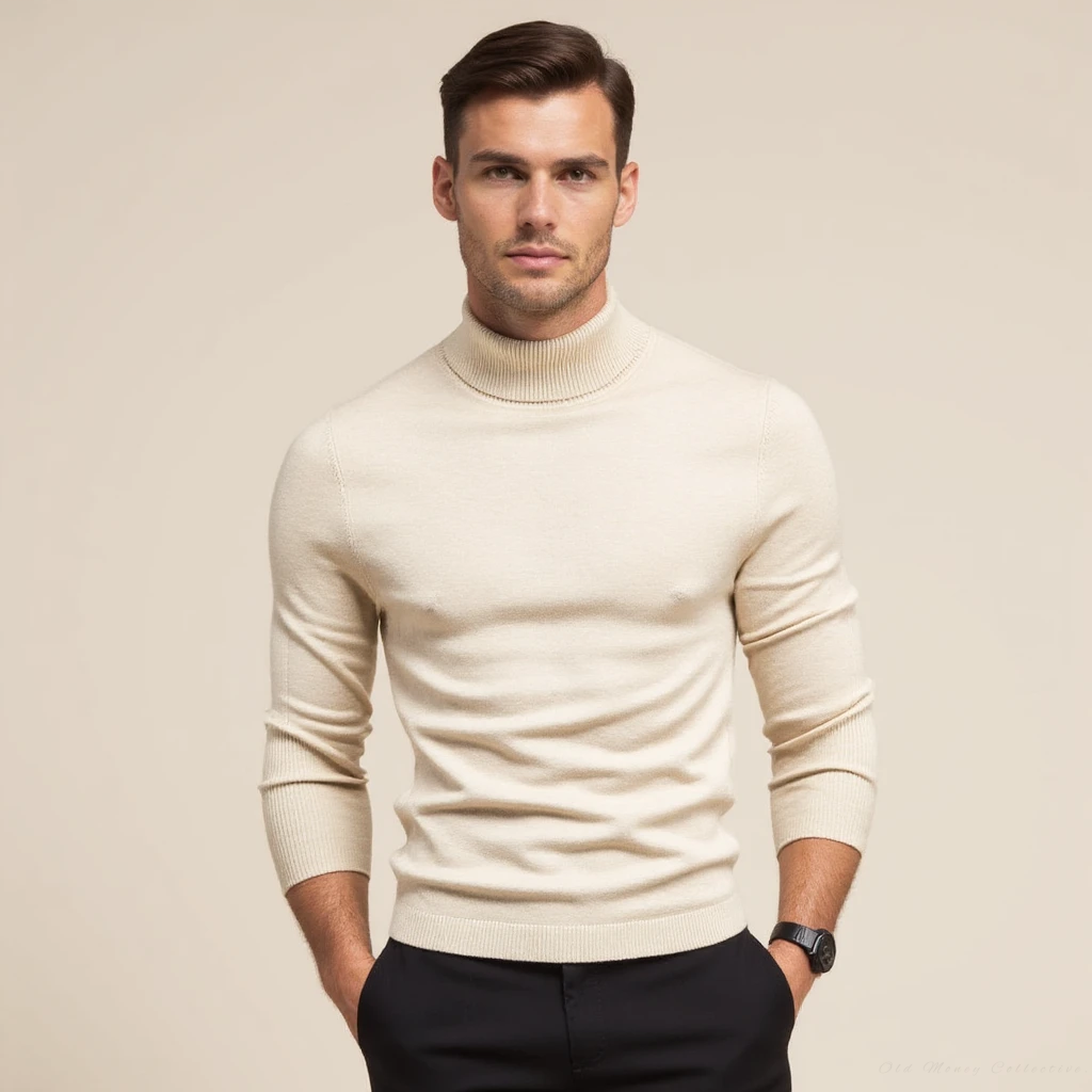 Jersey de Cuello Alto Monte Carlo en Mezcla de Cachemira
