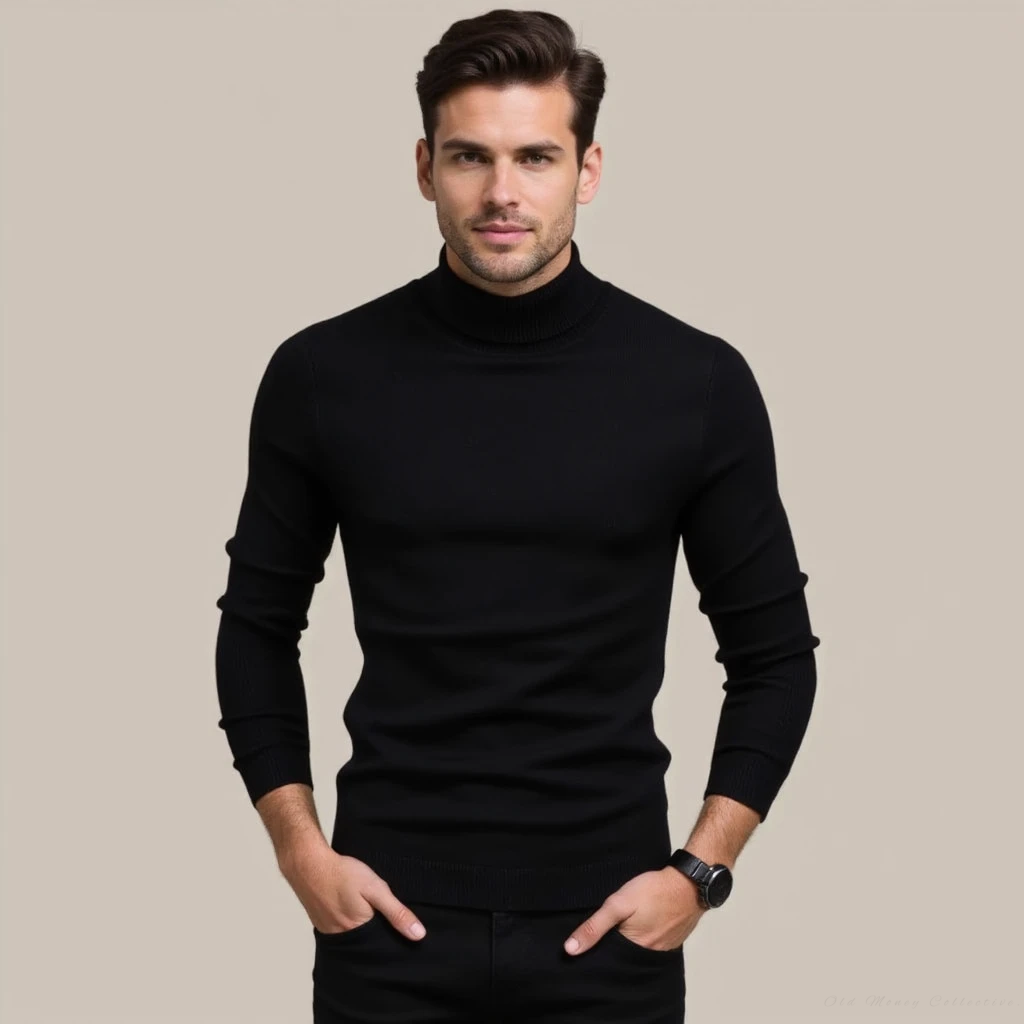 Jersey de Cuello Alto Monte Carlo en Mezcla de Cachemira