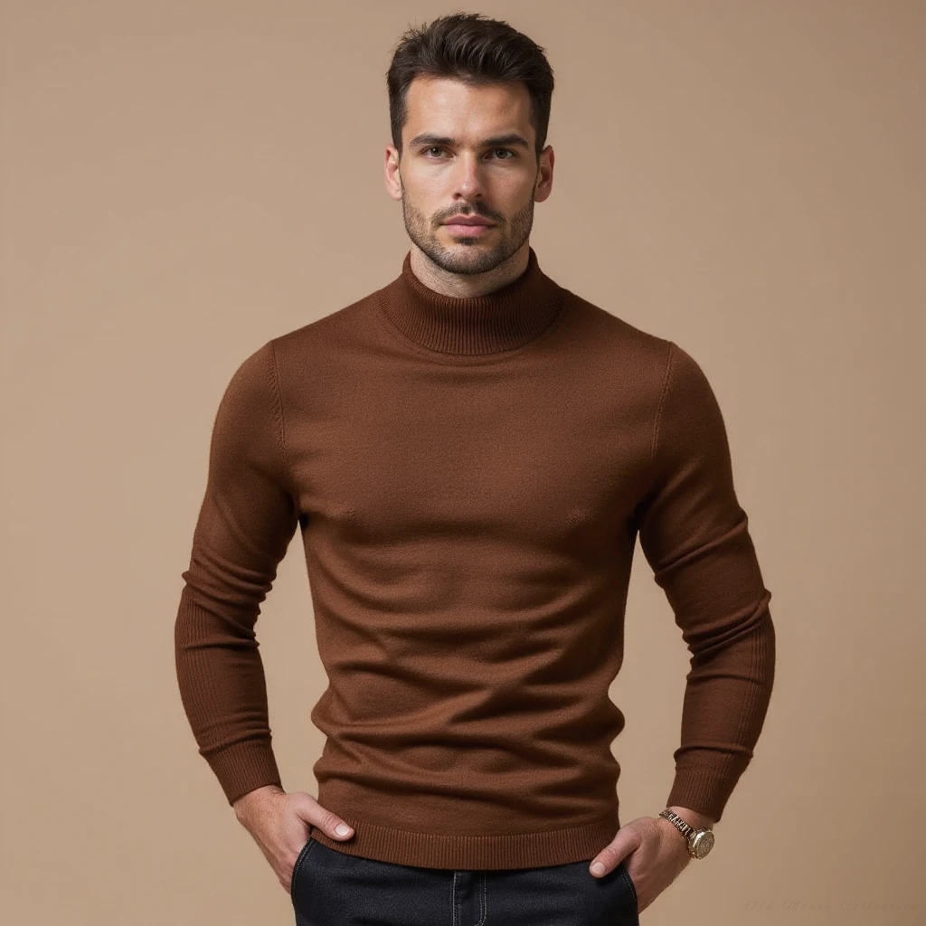 Jersey de Cuello Alto Monte Carlo en Mezcla de Cachemira