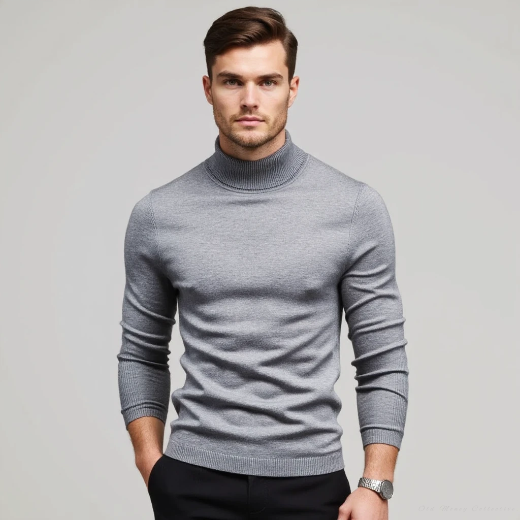 Jersey de Cuello Alto Monte Carlo en Mezcla de Cachemira