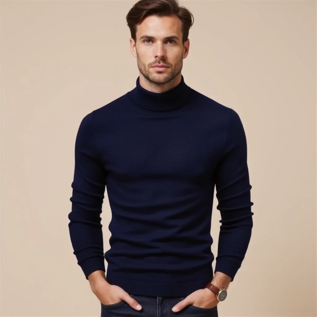 Jersey de Cuello Alto Monte Carlo en Mezcla de Cachemira
