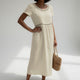 Virginia™ Eyelet Trim Midi Dress