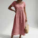 Virginia™ Eyelet Trim Midi Dress